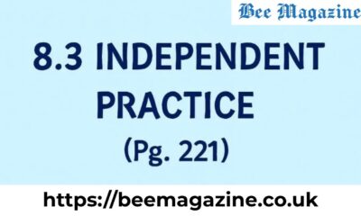 8.3 Independent Practice Page 221 Answer Key